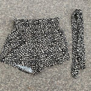 Shein Cheetah Paperbag Shorts